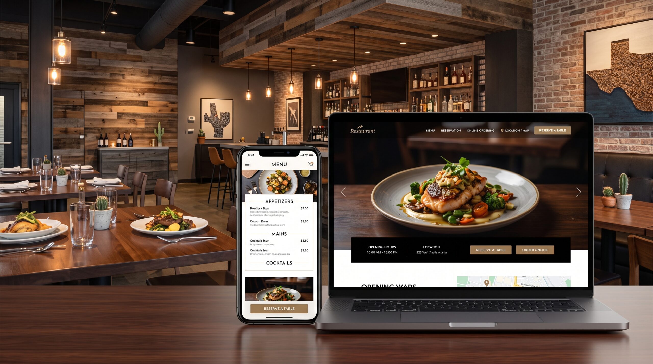 restaurant web design Austin