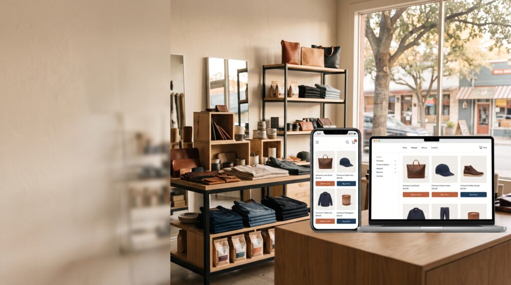 retail brand web design Austin