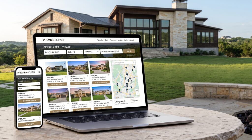 real estate web design Austin