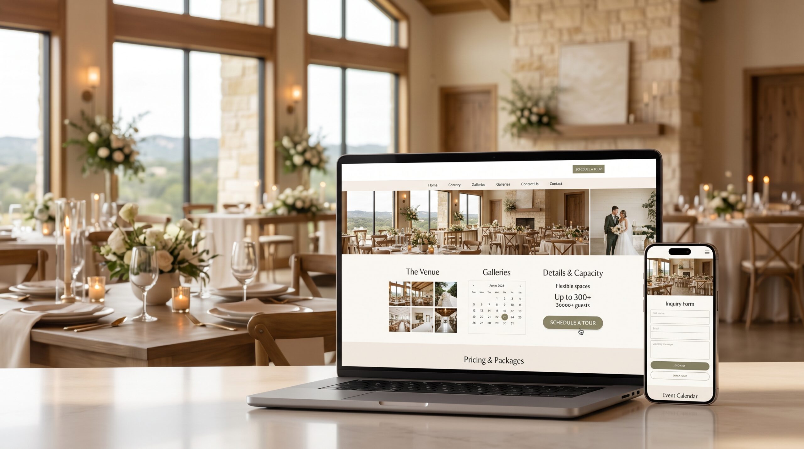 wedding venue web design Austin